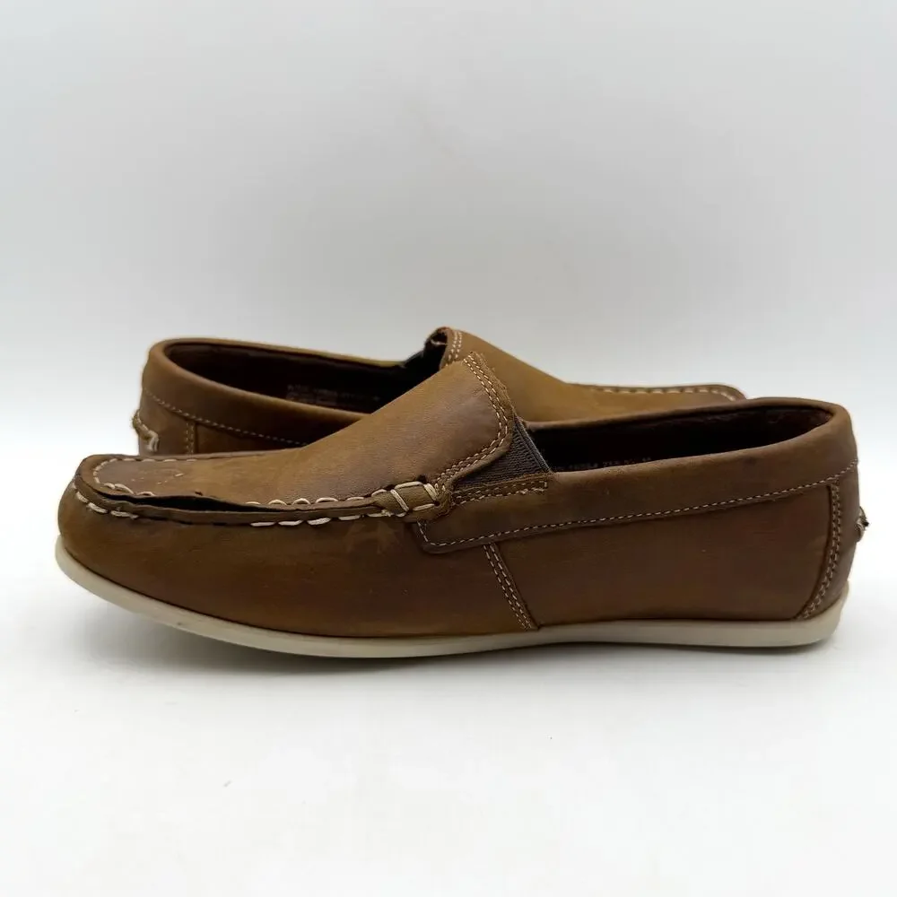 Florsheim Kids Boys Jasper Venetian Loafers US 5.5 M EU 38 Brown Leather EUC